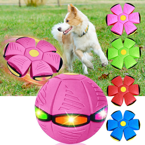Hračka pro psy Létající míč pro psy se světlem