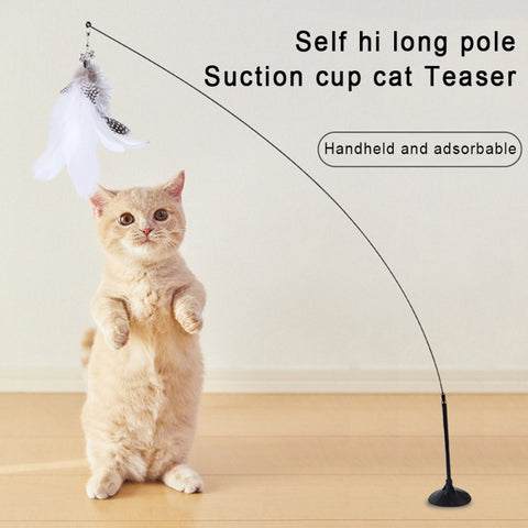Interaktivní hračky pro kočky s pírkem Stick